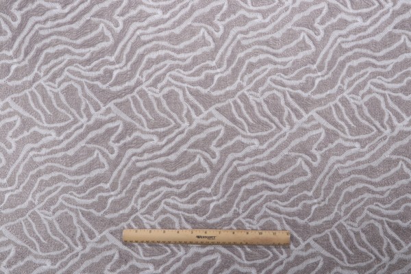 Valiant Fabrics Paradox Embroidered Drapery Fabric in Stone