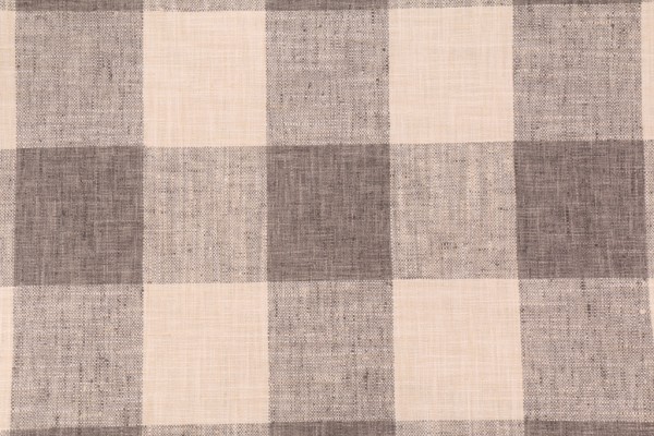 Kaufmann Check Please Plus Woven Upholstery Fabric in Stone