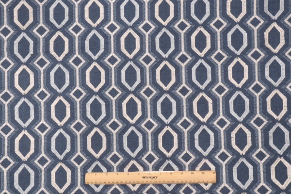 Click for 0.88 Yards Waverly Maisie Emb Embroidered Drapery Fabric in Denim Waverly Maisie Emb Embroidered Drapery Fabric in Denim