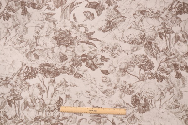 PK Lifestyles Forestry Toile Printed Linen Blend Drapery Fabric in Nutmeg