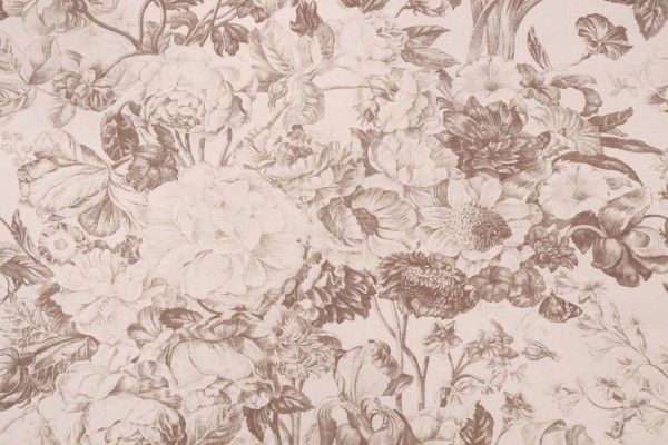 PK Lifestyles Forestry Toile Printed Linen Blend Drapery Fabric in Nutmeg