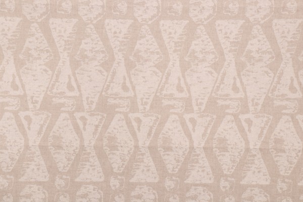 Lacefield Juju-Danish Linen Printed Cotton Blend Drapery Fabric in Chalk