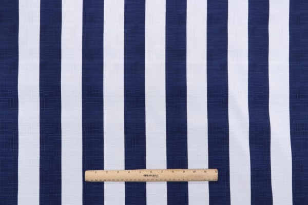 Richloom Classic Stripe Printed Polyester Outdoor Fabric in Navy