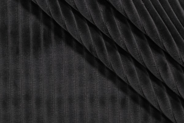 Velvet Cord TC160 Velvet Upholstery Fabric in Grey