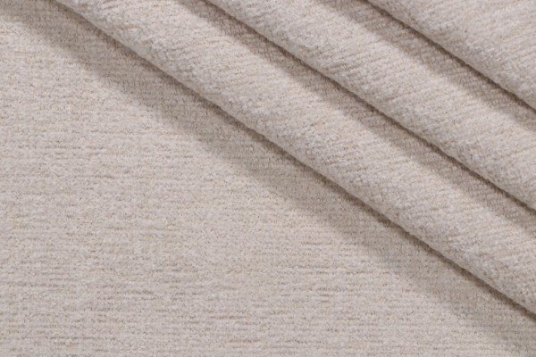 Hubbard Woven Chenille Upholstery Fabric in Vanilla