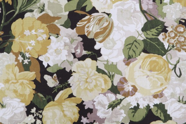 P Kaufmann Lisbeth Printed Cotton Drapery Fabric in Moonglow