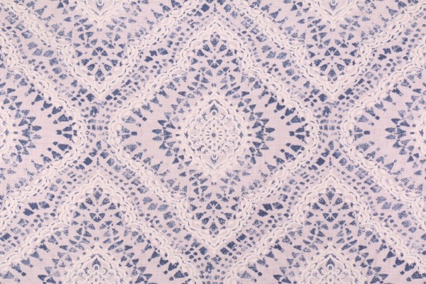 Waverly Curves Ahead Printed Cotton Drapery Fabric in Indigo