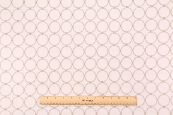 PK Lifestyles Ringtone Embroidered Drapery Fabric in Mineral