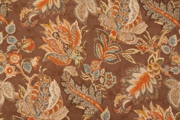 Click for 0.38 Yards Waverly Brompton Printed Linen Drapery Fabric in Amber Waverly Brompton Printed Linen Drapery Fabric in Amber