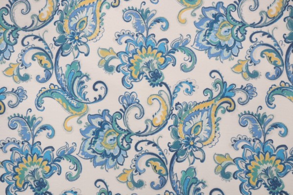 Mill Creek Sconset Printed Polyester Outdoor Fabric in Cornflower