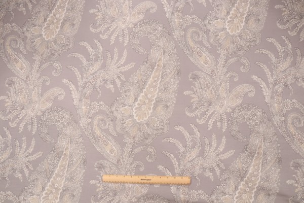 PK Lifestyles Peaceful Journey Printed Linen Blend Drapery Fabric in Quarry