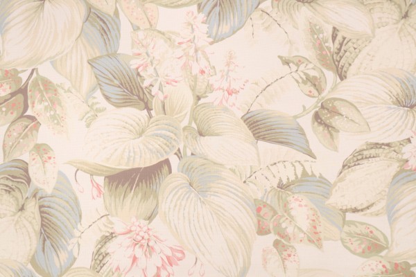 PK Lifestyles Hostas Meadow Printed Cotton Drapery Fabric in Dawn