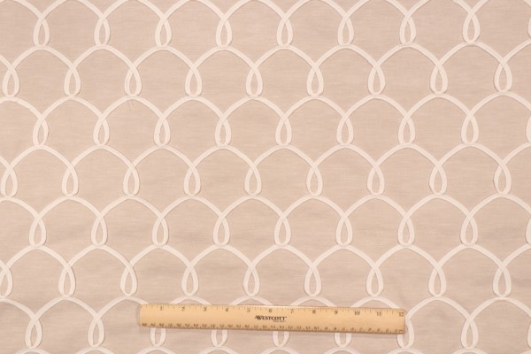 Click for 0.5 Yards Waverly Penelope Emb Embroidered Drapery Fabric in Linen Waverly Penelope Emb Embroidered Drapery Fabric in Linen