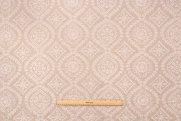 Ellen Degeneres Alaro Emb Embroidered Drapery Fabric in Natural