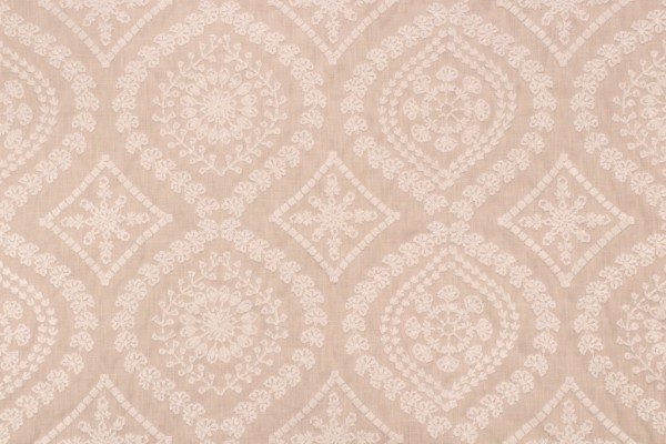 Ellen Degeneres Alaro Emb Embroidered Drapery Fabric in Natural