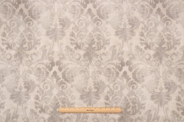 Waverly Vintage Essence Printed Cotton Drapery Fabric in Sterling