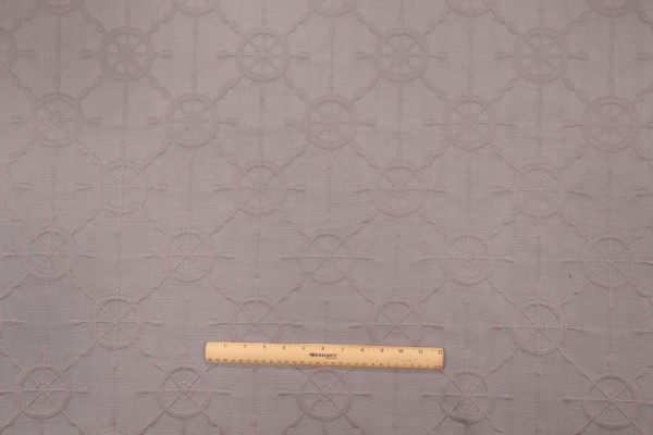 Waverly Ship's Wheel Woven Matelasse Upholstery Fabric in Anchor
