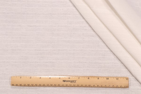 Lacefield White Flax Plain Drapery Fabric