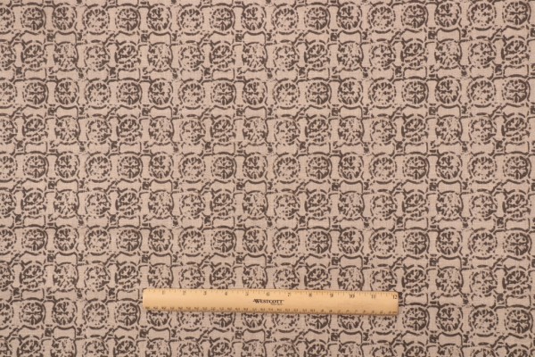 Lacefield Castille-Ashby Printed Linen Blend Drapery Fabric in Smoke
