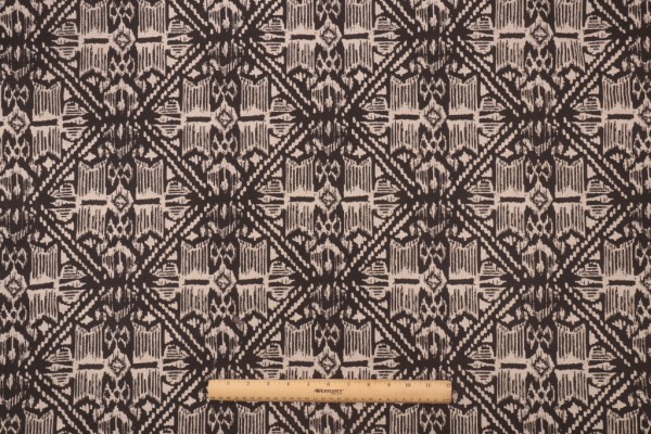Lacefield Havana Printed Linen Blend Drapery Fabric in Granite