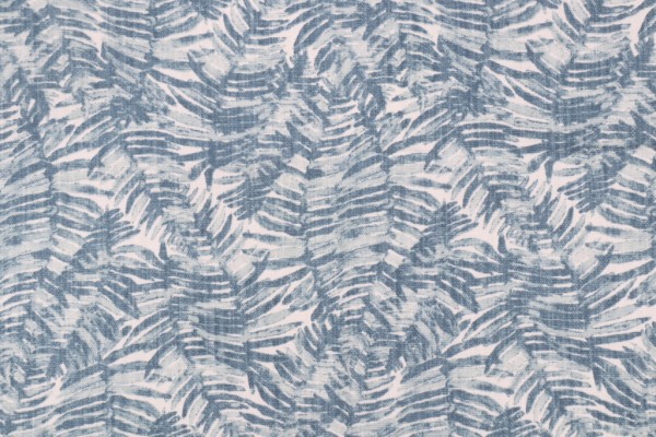 Lacefield Fern-Chatham White Printed Cotton Blend Drapery Fabric in Blueridge