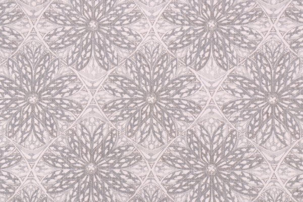 Lacefield Chella-Chatham White Printed Cotton Blend Drapery Fabric in Slate