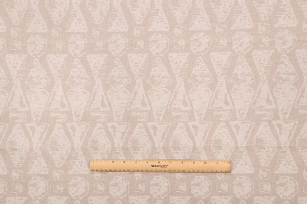 Lacefield Juju-Danish Linen Printed Cotton Blend Drapery Fabric in Chalk