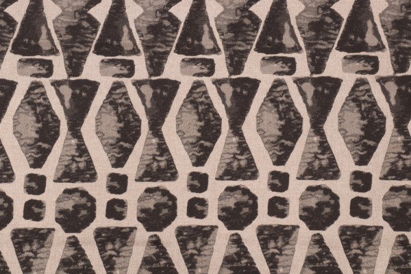 Lacefield Juju-Danish Linen Printed Cotton Blend Drapery Fabric in Granite