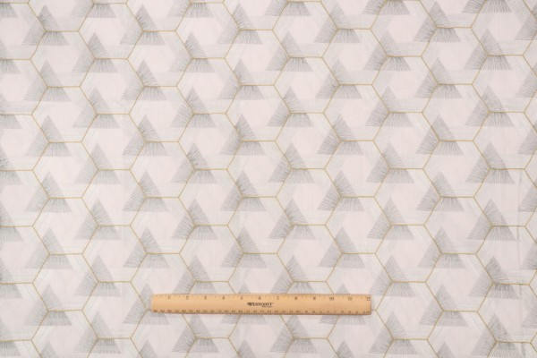 Valiant Fabrics Colony Embroidered Drapery Fabric in Spa
