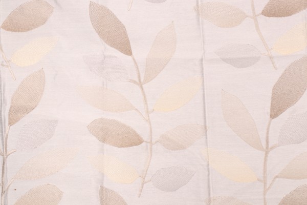 Valiant Fabrics Emily Embroidered Drapery Fabric in Vanilla