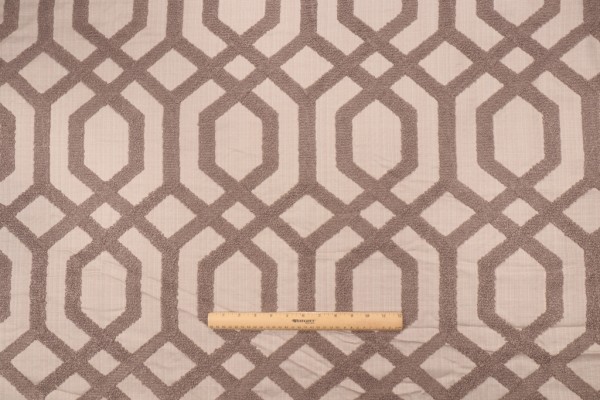 Click for 0.88 Yards Valiant Fabrics Tao Embroidered Drapery Fabric in Pewter Valiant Fabrics Tao Embroidered Drapery Fabric in Pewter