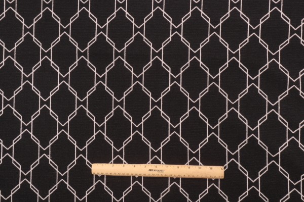 Click for 1.38 Yards Covington Wireframe Woven Decorator Fabric in 99-Onyx Covington Wireframe Woven Decorator Fabric in 99-Onyx
