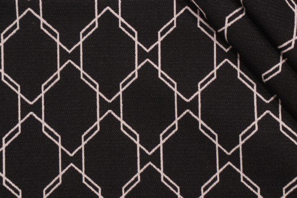 Click for 1.38 Yards Covington Wireframe Woven Decorator Fabric in 99-Onyx Covington Wireframe Woven Decorator Fabric in 99-Onyx