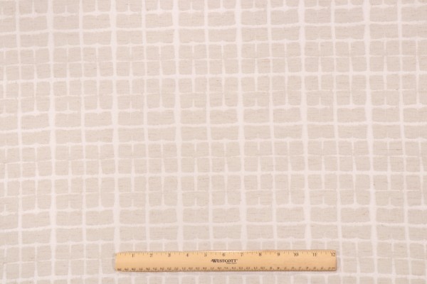 Novogratz Shibori Plaid Woven Decorator Fabric in Chalk