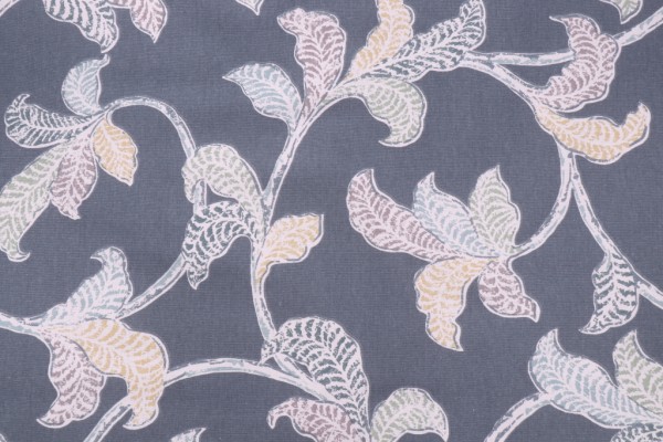 Robert Allen Rosemaling Printed Cotton Drapery Fabric in Lakeside