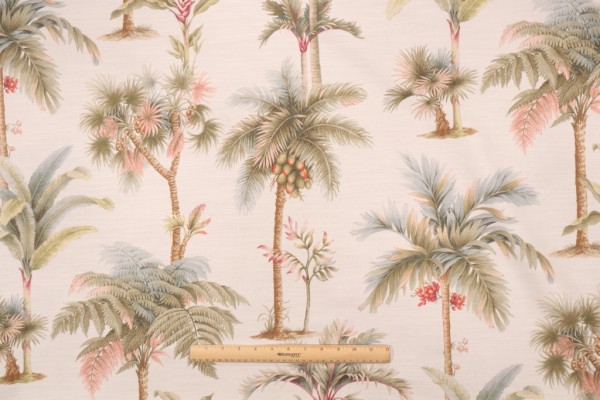 Kaufmann Palmaverde Printed Cotton Drapery Fabric in Sandstone