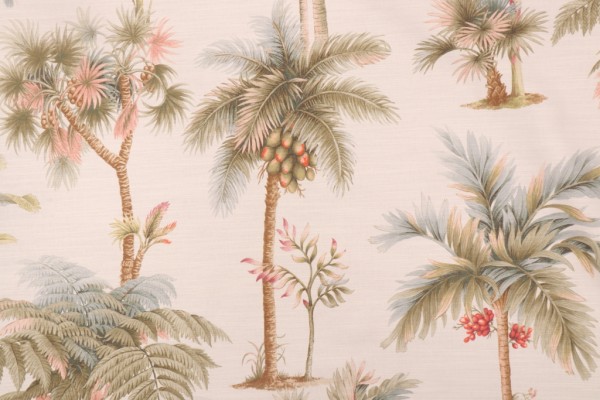 Kaufmann Palmaverde Printed Cotton Drapery Fabric in Sandstone