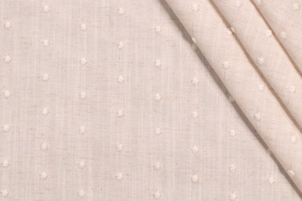 Click for 0.75 Yards PK Lifestyles Swiss Dot Embroidery Decorator Fabric in Vanilla PK Lifestyles Swiss Dot Embroidery Decorator Fabric in Vanilla