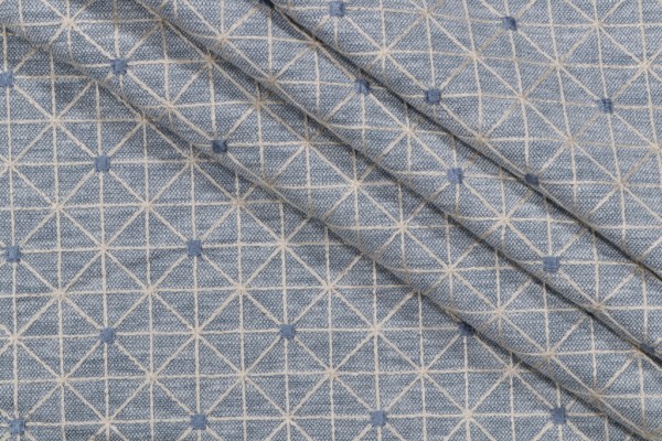 PK Lifestyles Sierra Embroidered Drapery Fabric in Seaside