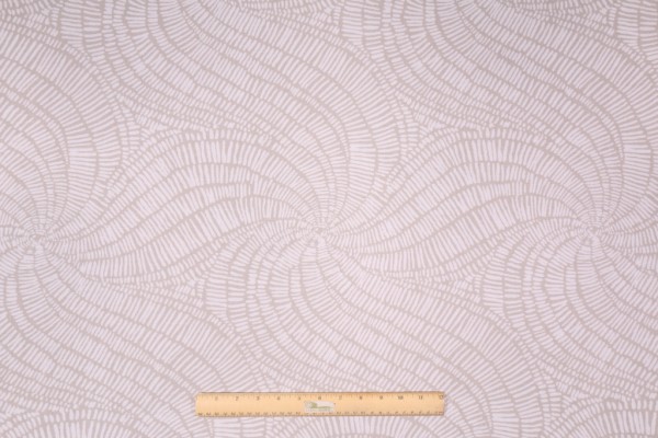 Robert Allen Gibbs Swirl Printed Cotton Drapery Fabric in Linen
