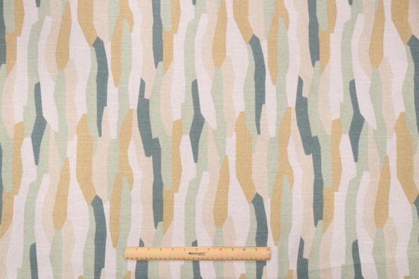 Robert Allen Fjord Printed Cotton Drapery Fabric in Grassland