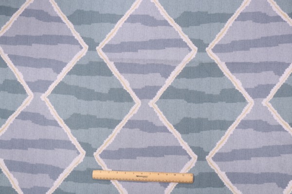 Robert Allen Gustavian Printed Cotton Drapery Fabric in Lakeside