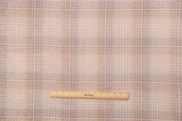 PK Lifestyles Chroma Plaid Woven Upholstery Fabric in Sahara