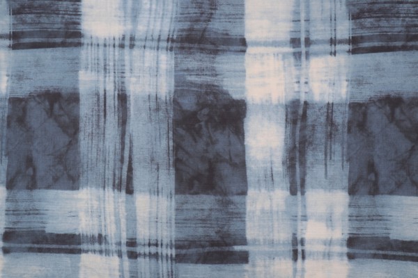 P Kaufmann Tamon Printed Cotton Drapery Fabric in Indigo