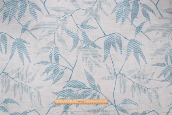 Robert Allen Enclave Printed Cotton Drapery Fabric in Coldspring