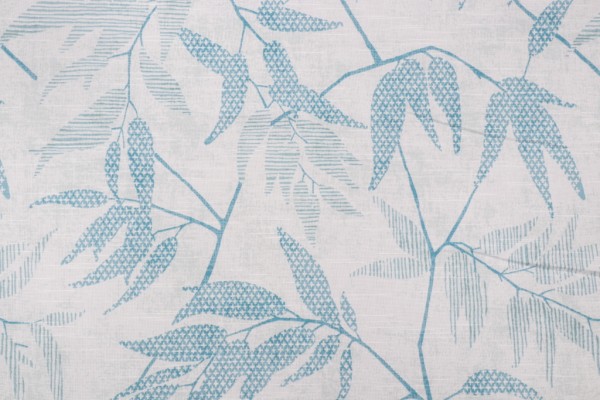 Robert Allen Enclave Printed Cotton Drapery Fabric in Coldspring