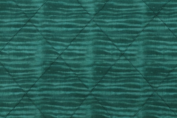 PK Lifestyles Tie-Dye Tuck Printed Pintuck Cotton Drapery Fabric in Juniper