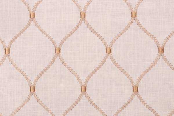 Williamsburg Deane Embroidery Drapery Fabric in Gilded