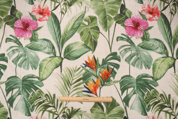 Hamilton Barbados Printed Drapery Fabric in Natural