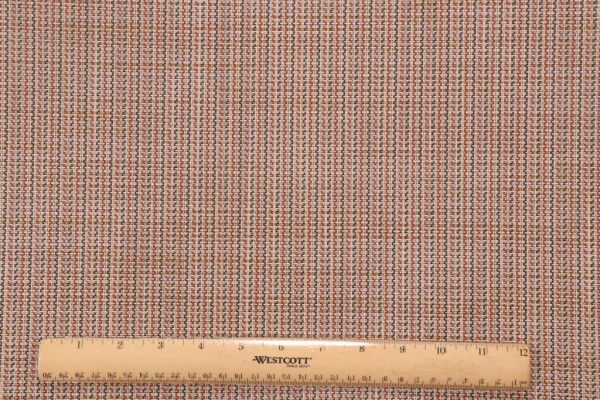 Phifertex Small Stripe Woven Vinyl Mesh Sling Chair Outdoor Fabric in Rust/Grey/Black
